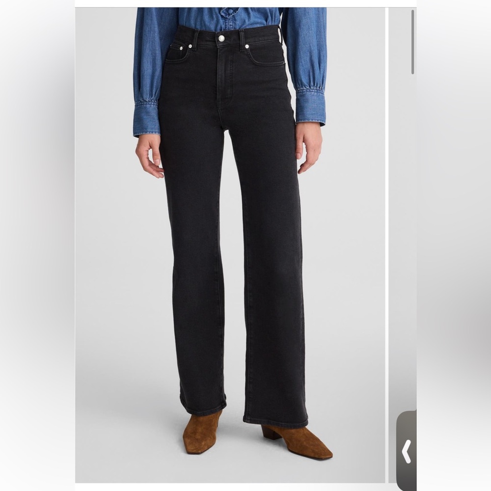 NWT Madewell the wide leg Jean black size 28T (size 6 tall)